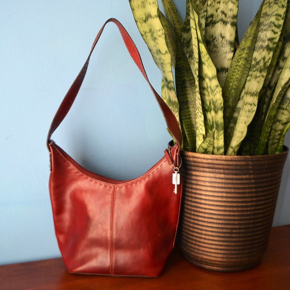 Fossil Red Leather Purse